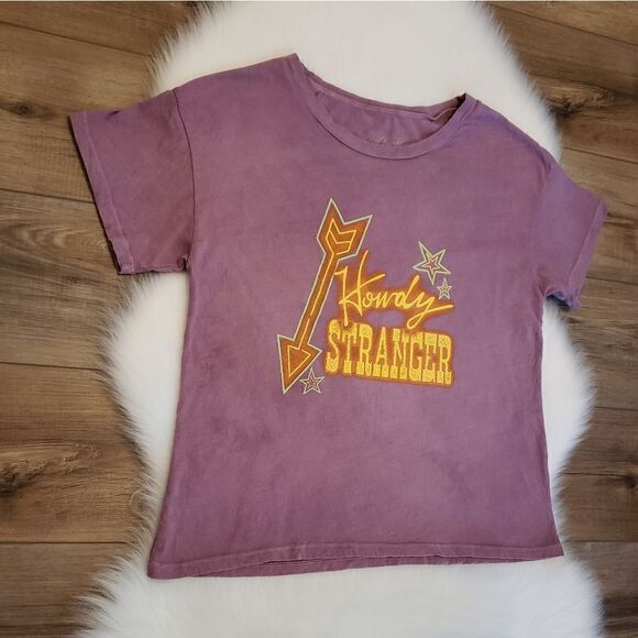 NWOT Midnight Rider Howdy Stranger Oversized Western Graphic Tee XS - Picture 3 of 8